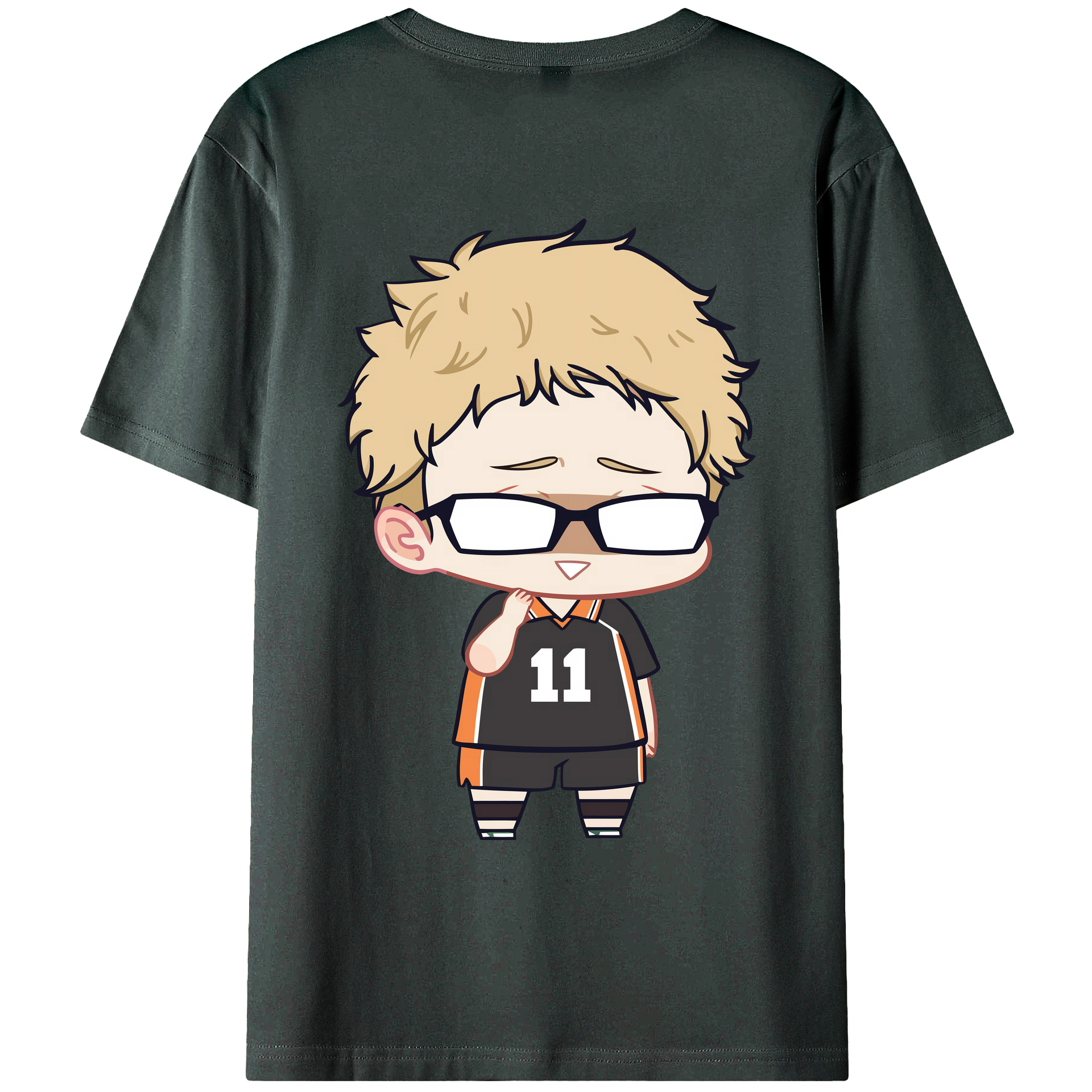 （画像用） ハイキュー!! Haikyu!! 綿100％ メンズ半袖Tシャツ（バックプリント） 通気性